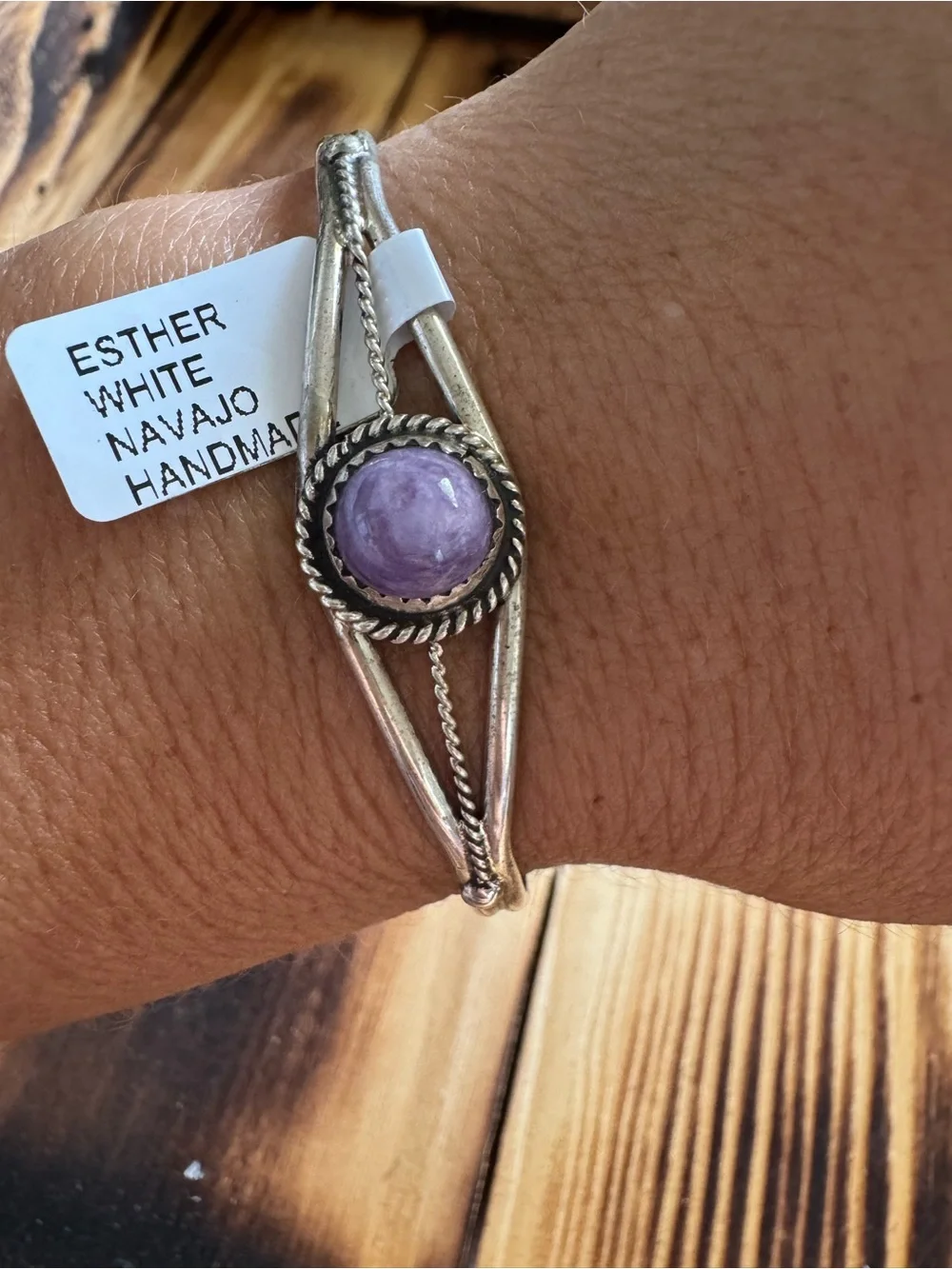 Esther White Charoite Bracelet